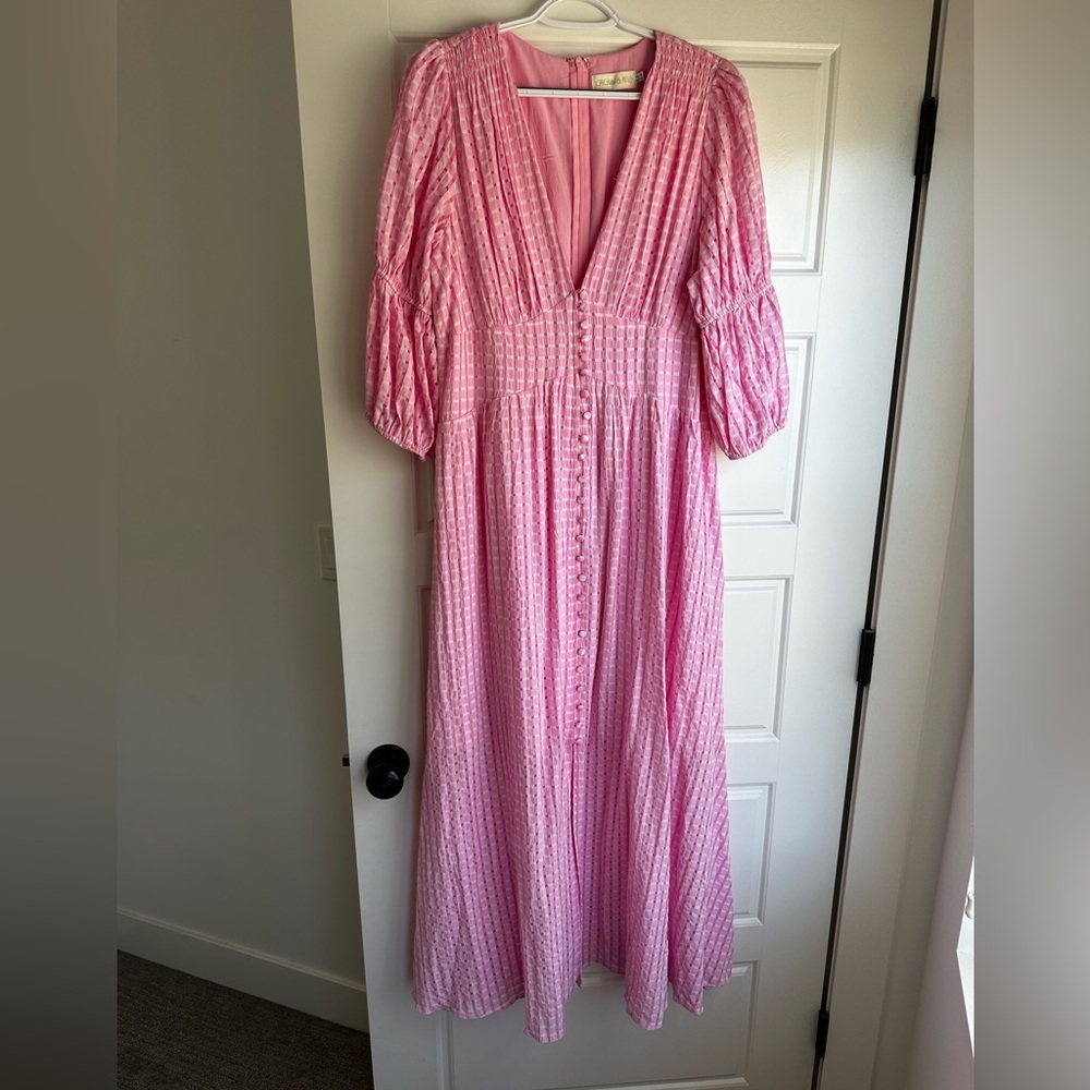 Gingham and Heels pink dress